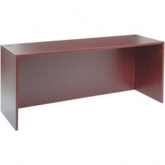 ALERA - 70.88" Long x 29.63" High x 23.63" Deep, Kneespace Credenza - Mahogany (Color), Woodgrain Laminate - Exact Tooling