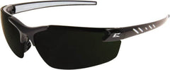 Edge Eyewear - Green Lenses, Frameless Safety Glasses - Scratch Resistant, Black Nylon Frame, Size Universal, Wrap Around - Exact Tooling