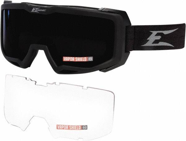 Edge Eyewear - Size Universal, Clear/Gray Polycarbonate Anti-Fog Lens, Safety Goggles - Indirect Vent, Black Nylon Frame - Exact Tooling