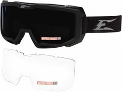 Edge Eyewear - Size Universal, Clear/Gray Polycarbonate Anti-Fog Lens, Safety Goggles - Indirect Vent, Black Nylon Frame - Exact Tooling