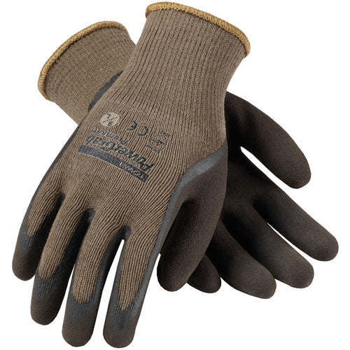 39-C1500/XS Seamless Knits - PowerGrab Premium - Brown 10G Cotton /Poly Shell - Latex MicroFinish Grip - Exact Tooling