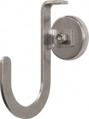 Mag-Mate - 15 Lb Capacity, 2" Projection, 304 Stainless Steel Magnetic J Hook - 3-1/8" OAL - Exact Tooling