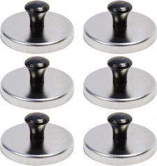 Mag-Mate - 2-5/8" Diam x 2-5/8" Long 1-1/8" Magnet Height, 80 Lb Max Pull Magnetic Print Holder - Round, 1.13" High, 41 Lb Average Magnetic Pull - Exact Tooling