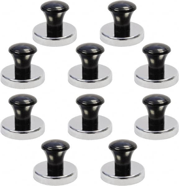 Mag-Mate - 1-13/32" Diam x 1-13/32" Long 1-1/32" Magnet Height, 25 Lb Max Pull Magnetic Print Holder - Round, 1.03" High, 11 Lb Average Magnetic Pull - Exact Tooling