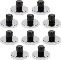 Mag-Mate - 1-15/64" Diam x 1-15/64" Long 11/64" Magnet Height, 15 Lb Max Pull Magnetic Print Holder - Round, 0.69" High, 7 Lb Average Magnetic Pull - Exact Tooling
