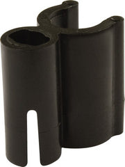 Mag-Mate - 3/8 Hose OD, Tube Support Clip Strip - Black, 1 Slot, 1-1/2" OAL, Use with 3/8" Hose - Exact Tooling
