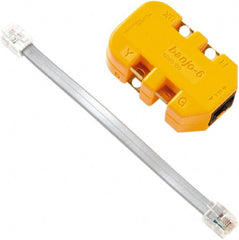 Fluke Networks - Yellow Electrical Test Equipment Modular Adapter - Use with Telephone Test Sets - Exact Tooling