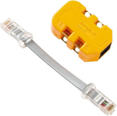 Fluke Networks - Yellow Electrical Test Equipment Modular Adapter - Use with Telephone Test Sets - Exact Tooling