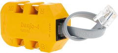 Fluke Networks - Yellow Electrical Test Equipment Modular Adapter - Use with Telephone Test Sets - Exact Tooling