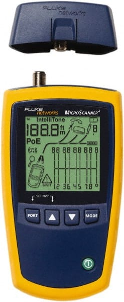 Fluke Networks - Universal Cable Tester - LCD Screen, RJ45 Connectors - Exact Tooling