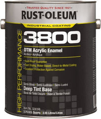 Rust-Oleum - 1 Gal Deep Tint Base Semi Gloss Finish Acrylic Enamel Paint - 150 to 270 Sq Ft per Gal, Interior/Exterior, Direct to Metal - Exact Tooling