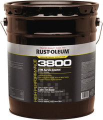 Rust-Oleum - 5 Gal Light Tint Base Gloss Finish Acrylic Enamel Paint - 150 to 270 Sq Ft per Gal, Interior/Exterior, Direct to Metal - Exact Tooling