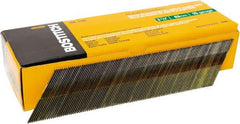 Stanley Bostitch - 15 Gauge 0.07" Shank Diam 2-1/2" Long Finishing Nails for Power Nailers - Steel, Bright Finish, Smooth Shank, Angled Stick Adhesive Collation, Round Head, Chisel Point - Exact Tooling