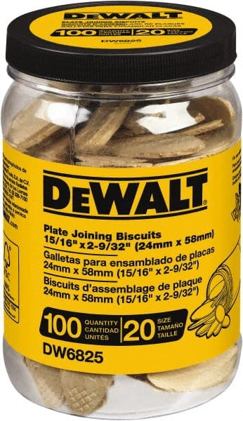 DeWALT - Size 20 Biscuits - 100 Pieces, Tube - Exact Tooling