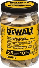 DeWALT - Size 10 Biscuits - 125 Pieces, Tube - Exact Tooling