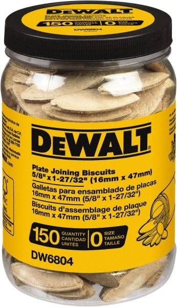 DeWALT - Size 0 Biscuits - 150 Pieces, Tube - Exact Tooling