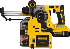 DeWALT - 20 Volt 1" Keyless Chuck Cordless Rotary Hammer - 0 to 4,600 BPM, 0 to 1,100 RPM, Reversible - Exact Tooling