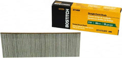 Stanley Bostitch - 18 Gauge 0.05" Shank Diam 1-3/4" Long Brad Nails for Power Nailers - Steel, Bright Finish, Ring Shank, Straight Stick Adhesive Collation, Brad Head, Chisel Point - Exact Tooling