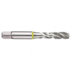 M2x0.40 6H 3-Flute Cobalt Yellow Ring Semi-Bottoming 40 degree Spiral Flute Tap-Bright - Exact Tooling