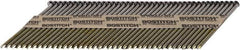Stanley Bostitch - 12 Gauge 0.113" Shank Diam 2-3/8" Long Framing Nails for Power Nailers - Steel, Bright Finish, Smooth Shank, Angled Stick Paper Tape Collation, Round Head - Exact Tooling