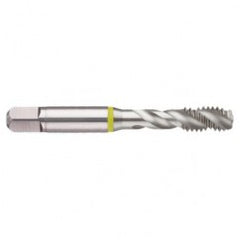 5/8-11 2B 3-Flute Cobalt Yellow Ring Semi-Bottoming 40 degree Spiral Flute Tap-Bright - Exact Tooling