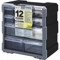 Quantum Storage - 12 Drawer, Small Parts Drawer Cabinet System - 10-1/2" Deep x 6-1/4" Wide x 10-1/4" High - Exact Tooling