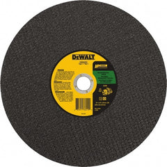 DeWALT - 14" 24 Grit Silicon Carbide Cutoff Wheel - 1/8" Thick, 20mm Arbor, 5,500 Max RPM, Use with Chop Saws - Exact Tooling
