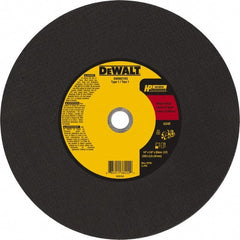 DeWALT - 14" 24 Grit Aluminum Oxide Cutoff Wheel - 1/8" Thick, 20mm Arbor, 5,500 Max RPM, Use with Chop Saws - Exact Tooling
