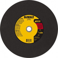 DeWALT - 14" 24 Grit Aluminum Oxide Cutoff Wheel - 1/8" Thick, 20mm Arbor, 5,500 Max RPM, Use with Chop Saws - Exact Tooling
