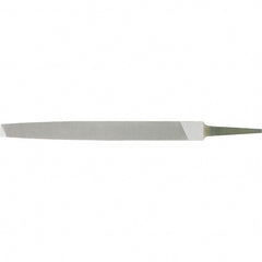 Stanley - 6" Long, Bastard Cut, Flat American-Pattern File - Single Cut, 1/4" Overall Thickness - Exact Tooling