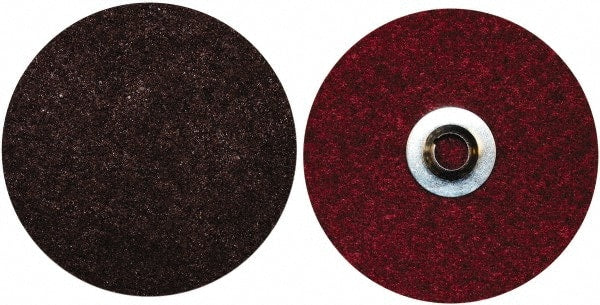 Norton - 7" Medium Grade Aluminum Oxide Deburring Disc - 5/8-11 Threaded Center Hole, Quick Change Connection, Maroon, 85,000 Max RPM - Exact Tooling