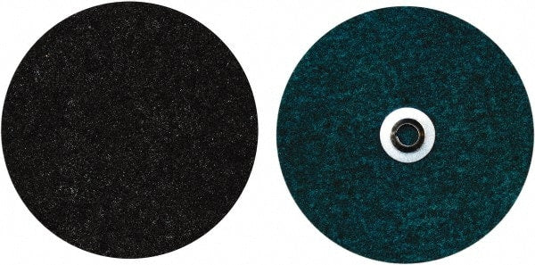 Norton - 4-1/2" Coarse Grade Aluminum Oxide Deburring Disc - 5/8-11 Threaded Center Hole, Quick Change Connection, Blue, 12,000 Max RPM - Exact Tooling