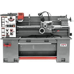 Jet - 14" Swing, 36-7/8" Between Centers, 230 Volt, Single Phase Bench Lathe - 6MT Taper, 2 hp, 70 to 1,900 RPM, 2" Bore Diam, 59-13/16" Deep x 29-29/32" High x 76-13/32" Long - Exact Tooling