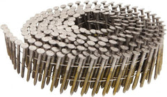 Stanley Bostitch - 13 Gauge 0.09" Shank Diam 1-1/4" Long Framing Nails for Power Nailers - Steel, Stainless Steel Finish, Ring Shank, Coil Wire Collation, Round Head, Blunt Diamond Point - Exact Tooling