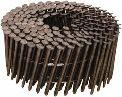 Stanley Bostitch - 13 Gauge 2" Long Siding Nails for Power Nailers - Steel, Stainless Steel Finish, Ring Shank, Coil Wire Collation, Round Head, Blunt Diamond Point - Exact Tooling