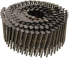 Stanley Bostitch - 13 Gauge 0.099" Shank Diam 2" Long Framing Nails for Power Nailers - Steel, Bright Finish, Ring Shank, Coil Wire Collation, Round Head, Chisel Point - Exact Tooling