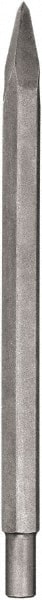 DeWALT - 12" OAL, 3/4" Shank Diam, Point Chisel - Spline Drive, Spline Shank, Steel - Exact Tooling