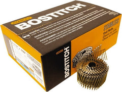 Stanley Bostitch - 13 Gauge 2-3/16" Long Siding Nails for Power Nailers - Steel, Stainless Steel Finish, Ring Shank, Coil Wire Collation, Round Head, Blunt Diamond Point - Exact Tooling
