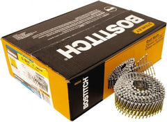 Stanley Bostitch - 14 Gauge 1-3/4" Long Siding Nails for Power Nailers - Steel, Galvanized Finish, Ring Shank, Coil Wire Collation, Round Head, Blunt Diamond Point - Exact Tooling