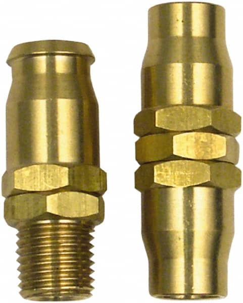 Stanley Bostitch - 1/4 Male NPT Universal Pneumatic Hose Air Hose Fitting - Steel, 1/4" Body Diam, 1/4" Hose ID - Exact Tooling