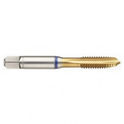 M2x0.40 6H 3-Flute PM Cobalt Blue Ring Spiral Point Plug Tap-TiN - Exact Tooling