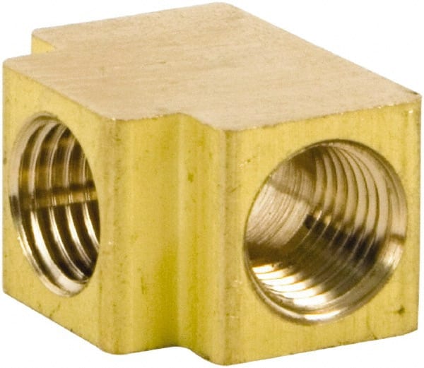 Stanley Bostitch - 1/4 Female Thread, Brass Industrial Pipe Female Tee - FPT x FPT x FPT - Exact Tooling