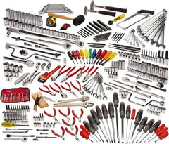Proto - 334 Piece 1/4, 3/8 & 1/2" Drive Master Tool Set - Comes in Roller Cabinet - Exact Tooling
