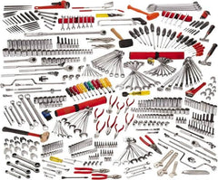 Proto - 497 Piece 1/4, 3/8 & 1/2" Drive Master Tool Set - Comes in Roller Cabinet with Top Chest - Exact Tooling