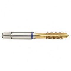 16193 2B 3-Flute PM Cobalt Blue Ring Spiral Point Plug Tap-TiN - Exact Tooling