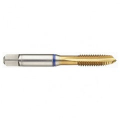 42433 2B 4-Flute PM Cobalt Blue Ring Spiral Point Plug Tap-TiN - Exact Tooling