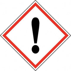 NMC - Hazardous Materials Label, Header: Harmful Irritant Warning - Legend: GHS - Graphic, English, Black & Red, 2" Long x 2" High, No Coating - Exact Tooling