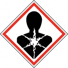 NMC - Hazardous Materials Label, Header: Health Hazard - Legend: GHS - Graphic, English, Black & Red, 2" Long x 2" High, No Coating - Exact Tooling