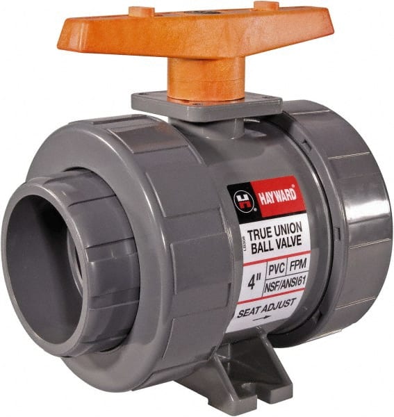 Hayward - 3" Pipe, Full Port, PVC Full Port Ball Valve - Bi-Directional, Socket Ends, Tee Handle, 225 WOG - Exact Tooling