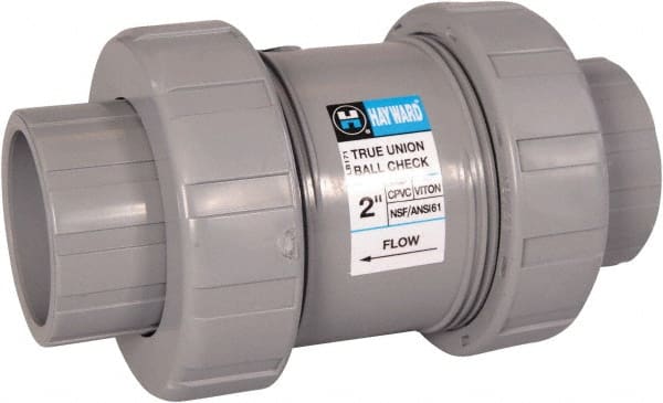 Hayward - 1" Pipe, PVC True Union Design Ball Valve - Inline - One Way Flow, Socket x Thread Ends, 235 WOG - Exact Tooling